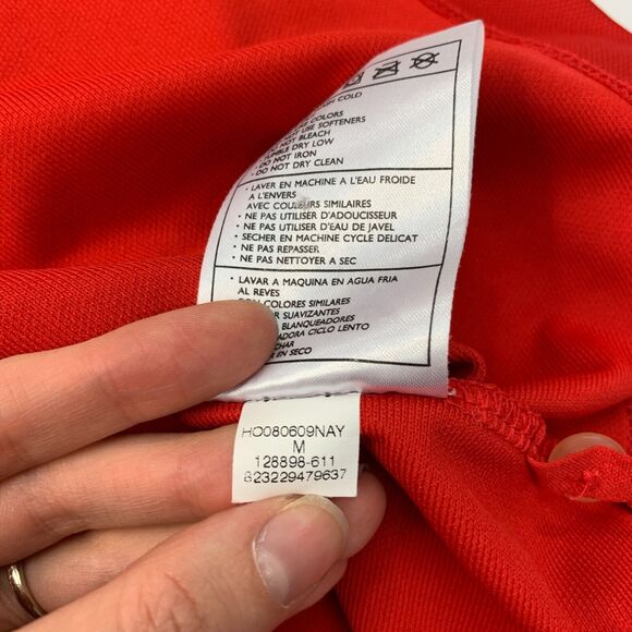 Nike Golf Shirt Mens M Medium Red Short Sleeve FitDry Performance Polo - Picture 8 of 11